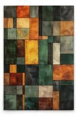 Картина на холсте A.S. Création Block Art Chess цвет grüngelborange