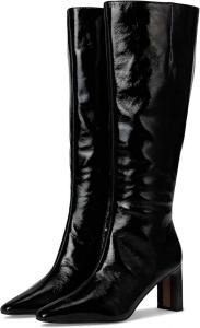 Sam Edelman womens Sylvia, Black Patent Wide Calf