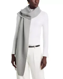 Шарф с обметочным швом - эксклюзив Aqua, серый