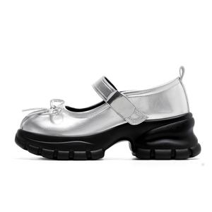 Hotwind Серебряные платформенные туфли Мэри Джейн для женщин, цвет Silver