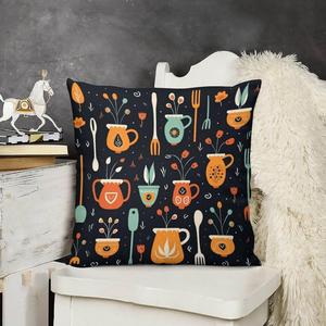 HighonHi Декоративная наволочка для подушек с принтом кухонных принадлежностей