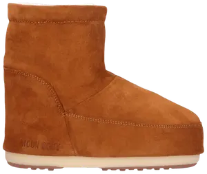 Замшевые ботинки Moon Boot без шнурков, коричневый