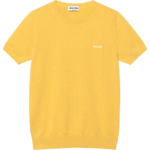 MIU MIU Кашемировый свитер Women's Yellow Jade
