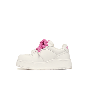 WANDER AROUND Износостойкие дышащие низкие кроссовки для скейтбординга, увеличивающие рост, женские, белые, розовые