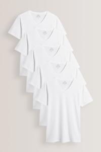 Набор из 5 футболок с V-образным вырезом Next, белый