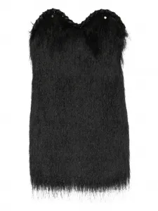 Платье мини с бахромой Amen, черный