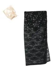 Кружевная юбка с пайетками Patrizia Pepe, черный