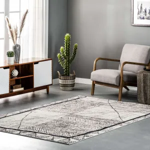 Ковер Simone Global-Inspired Moroccan Cotton Blend Area Rug nuLOOM, 160x231 см, бежевый