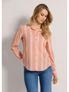 MADELEINE Полосатая блузка нежно-розового/абрикосового/многоцветного оттенка