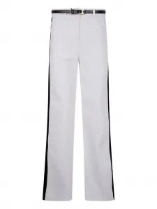Джинсы с полосками по бокам Elisabetta Franchi, белый