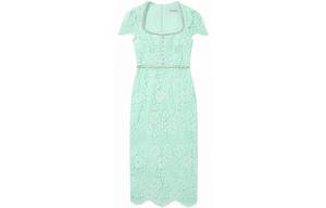 Self Portrait Короткое платье с короткими рукавами Self-portrait, мятно-зеленый