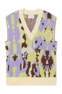 Длинный жилет в зеленом/фиолетовом цвете SITA MURT