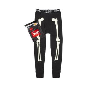 Брюки Supreme x Hanes Bones Thermal Pant (1 Pack) 'Black'
