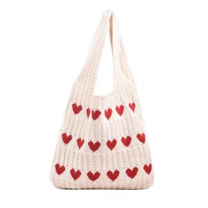 Сумка-шоппер тканевая женская с аппликацией "Сердце" UNITE STAR, абрикосовая