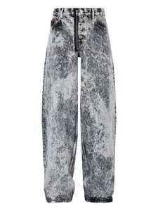 Джинсы с застежкой на молнию и эффектом кислотной стирки Martine Rose, серый