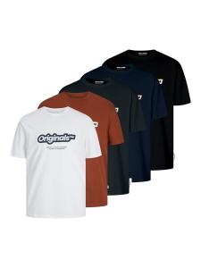 Рубашка JACK & JONES JORVESTERBRO NEWTON, цвет Navy/Auburn/Dark grey/Black/White