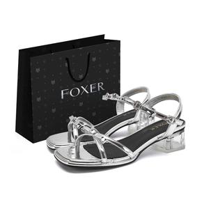 FOXER Женские сандалии на одной застежке серебристые, цвет Silver
