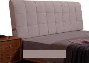 Подушка-подголовник для кровати LIANGJUN, мягкий чехол, большая подушка для спины, наполнитель из губки, чехол из сверхтонкого волокна, можно стирать, подходит для кровати без изголовья, 5 цветов. CHIAPERINI, Beige