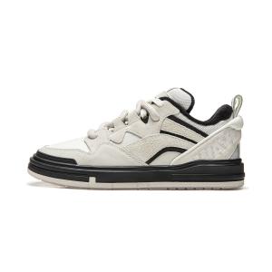 Li Ning Thermal Abrasion Resistant Slip Resistant Mid top Skateboard Shoes Men's Li-Ning, айвори/белый birch серый