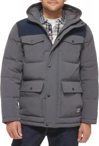 Стеганая парка Levi's для мужчин Arctic Cloth, Charcoal/Navy