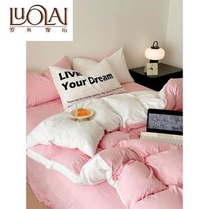 LUOLAI HOME Комплект постельного белья 1,5 м, 4 предмета, пододеяльник 180x220 см, цвет 11, Zizhi Taotao