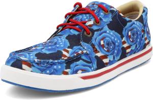 Ботинки Twisted X Men's 6" CellStretch Lacer Nano Safety Toe, Patriot Blue Rose