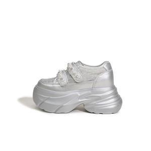 Milan love song Белые кроссовки, увеличивающие рост, легкие, дышащие, низкие, повседневные, женские, однотонные