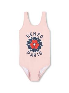 Kenzo Kids купальник с логотипом, розовый