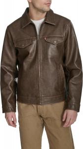 Мужская куртка Levi's из искусственной кожи Levi's Modern Trucker Jacket, Saddle