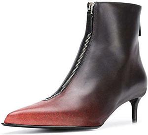 Женские ботильоны XYD с острым носком и низким каблуком, модные, на каблуке-кисточке, с двумя молниями, уютные короткие ботинки для платья, Sparkle Gardient