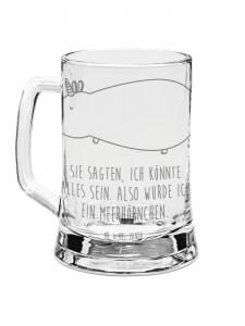 Пивная кружка с изображением единорога и морской свинки с надписью на прозрачном фоне Mr. & Mrs. Panda