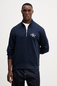 Хлопковая толстовка Calvin Klein Jeans, темно-синий