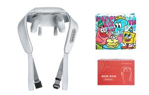 Массажер для спины, шеи и лопаток, массажный инструмент для плеч и шеи AUX, серый