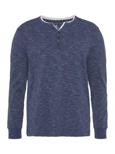 Рубашка хенли темно-синего меланжевого цвета Delmao