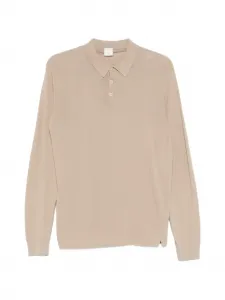 Рубашка поло на пуговицах Eleventy, бежевый