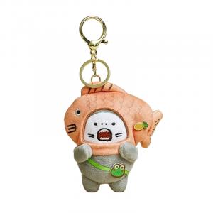 Плюшевый кулон кукла высотой 11см A little tide to play, Sea Bream Grilled Shark Pendant - Back Frog Bag