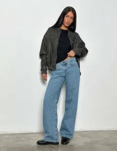 Джинсы Motel с низкой посадкой и голубым камнем