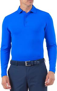 Ibkul Мужская рубашка-поло для гольфа с длинными рукавами современного кроя, синий