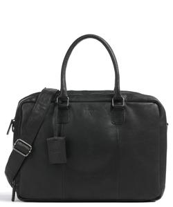 Антикварный портфель Avery 15 дюймов из зерненой кожи Burkely, черный