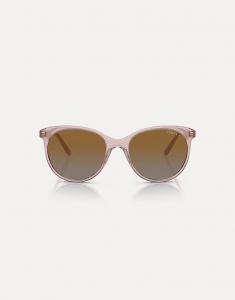 Поляризованные солнцезащитные очки Phantos с серыми линзами прозрачно-розового цвета Vogue