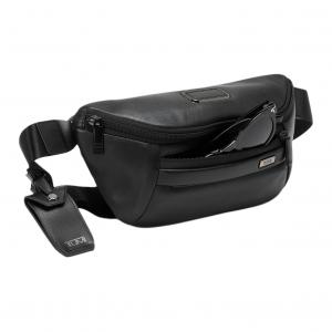 TUMI Поясная сумка Alpha Leather для мужчин, черная