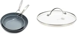 Набор сковородок GreenPan Paris Pro с антипригарным слоем, 20/25 см, серый