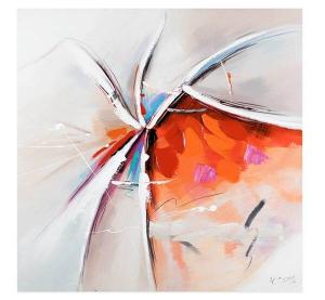 Акриловая картина ручной работы KUNSTLOFT Was einmal war, красный/белый