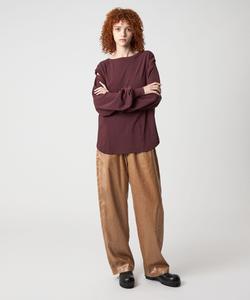 Брюки из полиэстерового атласа 6(Roku), цвет Beige