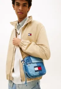 Сумка через плечо из джинсовой ткани с логотипом, сумка репортера через плечо Tommy Jeans, Blue Denim