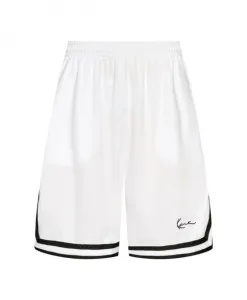 Фирменные сетчатые шорты с боковыми карманами Karl Kani, белый