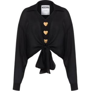 MOSCHINO Женская черная рубашка