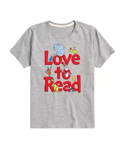 Футболка с принтом "Big Boys Love to Read" Dr. Seuss, серый