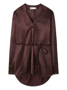 Топ асимметричного кроя Tory Burch, коричневый