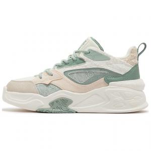 361° Нескользящие износостойкие низкие кроссовки, женские, бежево-зеленые